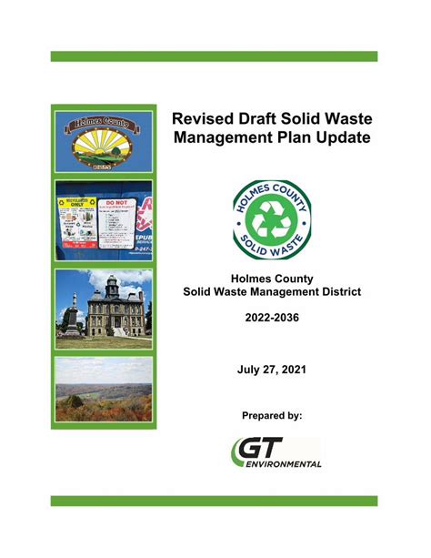 Pdf Revised Draft Solid Waste Management Plan Update Dokumentips