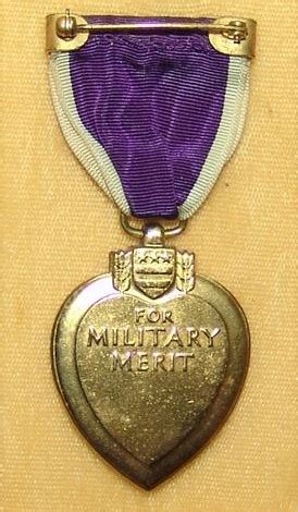 Type Usn Usmc Purple Heart History Under Glass