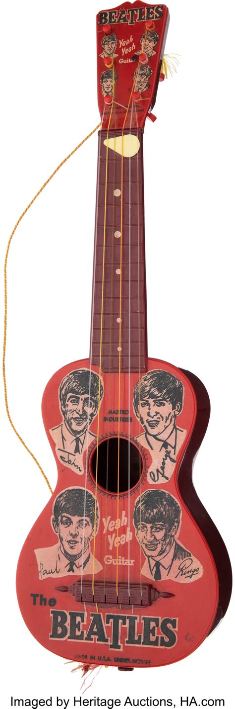 The Beatles Yeah Yeah Vintage Toy Guitar By Mastro Version One Lot 89015 Heritage Auctions