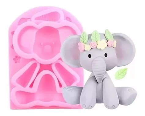 Molde De Silicone Elefante Bichinho Safari Resina Biscuit MercadoLivre