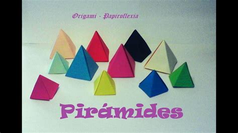 Origami Papiroflexia Pirámides de papel muy fáciles y rápidas YouTube