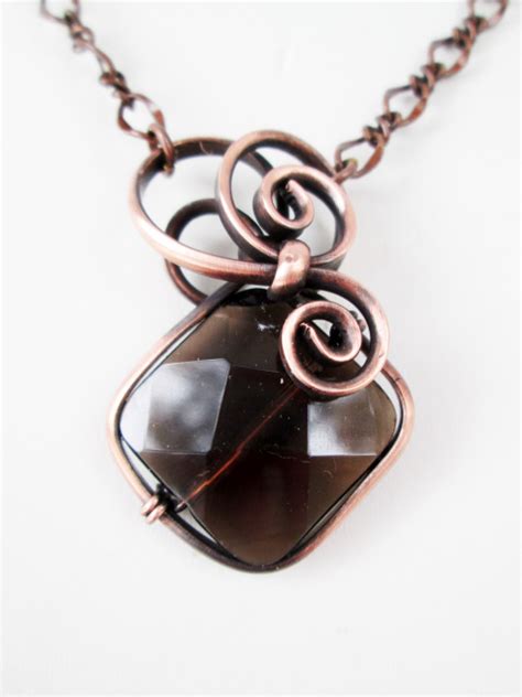 One Of A Kind Semi Precios Stone Copper Necklaces By Lucya Almeida