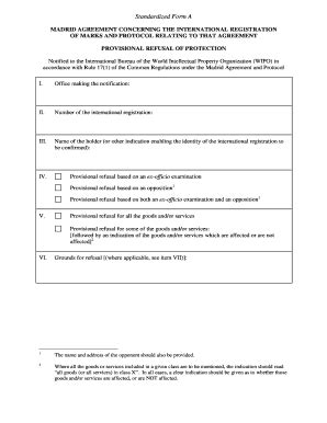 Fillable Online Wipo Mm Ld Wg Standardized Forms For The Use Of