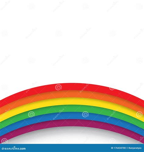 Simple Rainbow On White Background Stock Vector Illustration Of