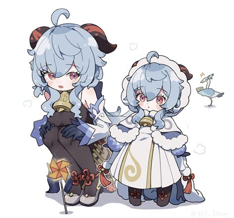 Ganyu Xianyun Cloud Retainer And Ganyu Genshin Impact Drawn By