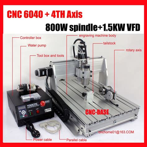 6040 800W Four Axis 4 Axis CNC Router Engraver Cnc Engraving Milling