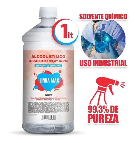 Álcool Absoluto Etílico Anidro 99 1 Litro Togmax Uso Geral