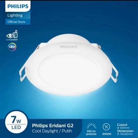 Jual Lampu Downlight Led Philips Eridani G2 DL190B 7 Watt 7 W 7w 7Watt