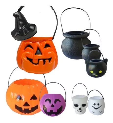 Kit Caramelera X 8 Calabaza Halloween Fantasma Caldero Bruja MercadoLibre