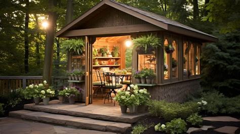 premium photo patio garden shed