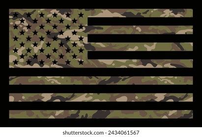 Usa Flag Military Camouflage Design Stock Vector Royalty Free