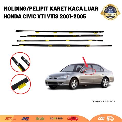 Jual Pelipit Karet Kaca Luar Weather Strip Molding Door Honda Civic Vti