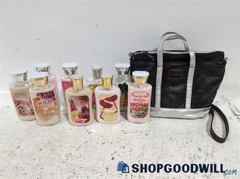 Lot 9 Bath Body Works Lotions With Victorias Secret Sparkle Handbag