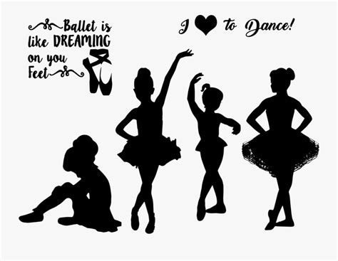 Little Girl Ballet Silhouettes Ballerina Little Girl Dancer