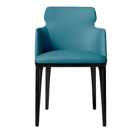 Shape Blue Leather Chair Carpanelli Artemest