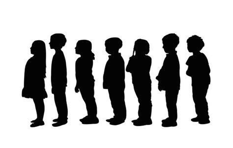 Best Kids Lining Up Illustrations Royalty Free Vector Graphics And Clip