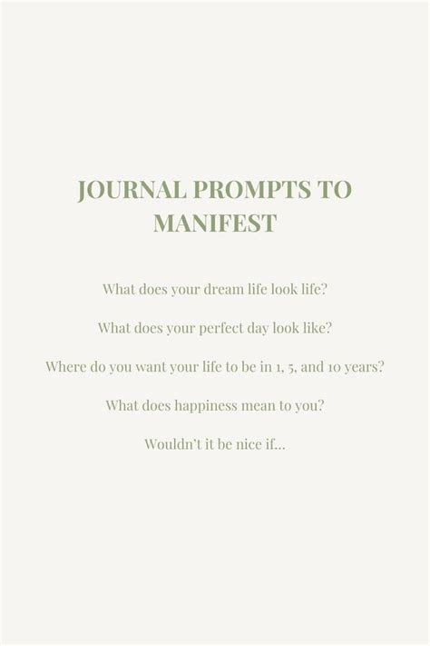 Manifestation Journal Prompts Journal Manifestation Ideas