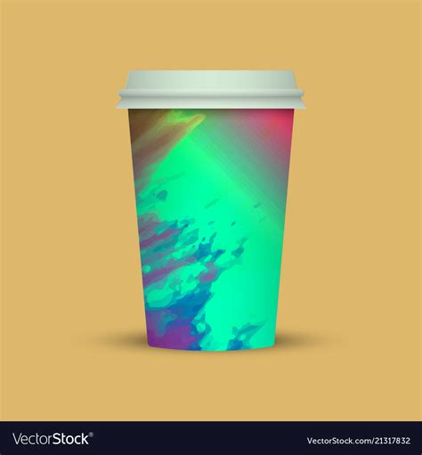 Takeaway Watercolor Coffee Cup Royalty Free Vector Image