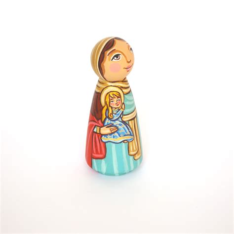 Under Angel Wings: Saint Anne - hand painted patron saint figurines, the wooden boxes, and the ...