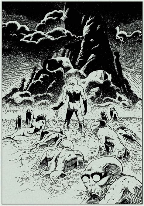 Philippe Caza Illustration En Noir Et Blanc Monstre Noir Et Blanc