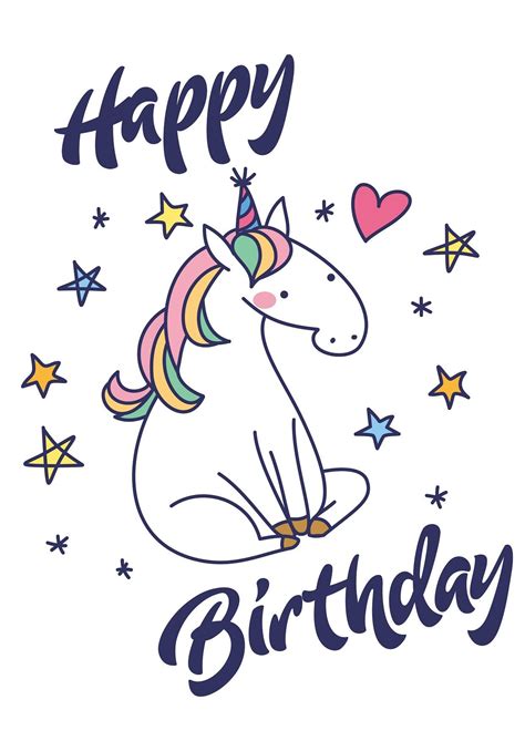 Happy Birthday Unicorn Svg File For Free