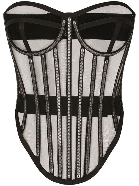 Dolce Gabbana Kim Dolce Gabbana Crystal Embellished Bustier Style