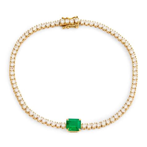 Hepburn Bracelet Or Jaune Et Meraude Anita Ko Godechot Pauliet