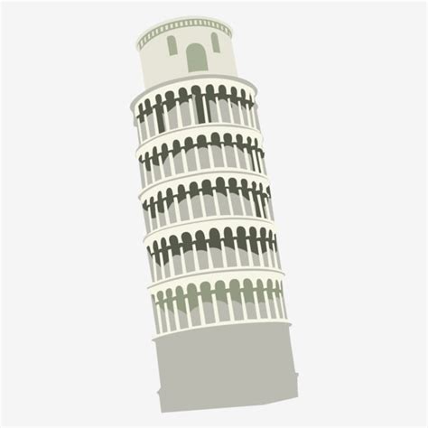 Gambar Italia Menara Miring Dekorasi Fitur Pisa Menara Clipart