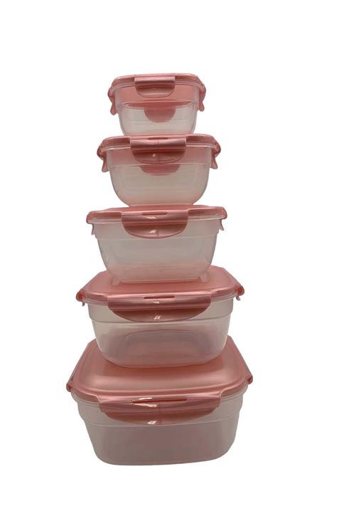 LocknLock 10 Piece Nestable Zen Containers With Handle Lids Jender