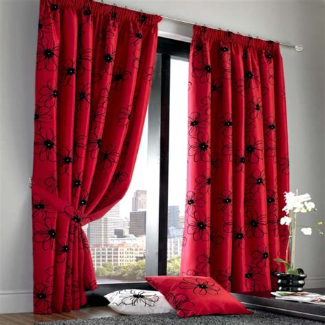 Black And Red Curtains In Furniture Ideas Deltaangelgroup Furniture