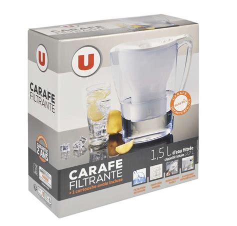 Carafe Filtrante Sans Pile Cartouche Ovale Blanc Soud E U La Belle