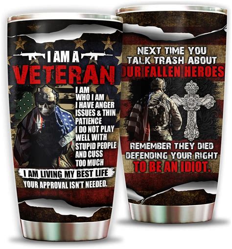 Amazon Army Veteran Tumbler Oz For Men Your Approval Isn T