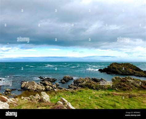 Rugged Coastline Of The Isle Of Man Near The Airport Stock Photo Alamy