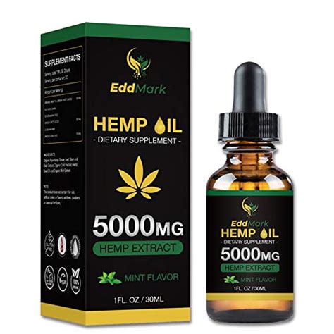 Hemp Oil Dietary Supplement for Pain Relief and Anxiety - 5000mg Hemp ...