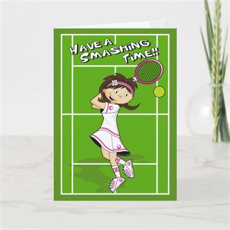 Tennis Girl Birthday Card Zazzle