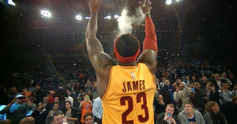 Why Does Lebron James Throw Chalk Into The Air Before Games