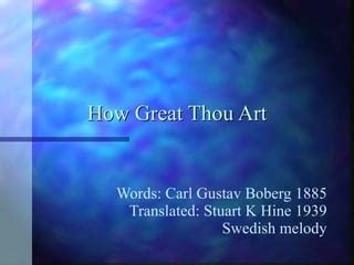 How Great Thou Art 2vv PPT