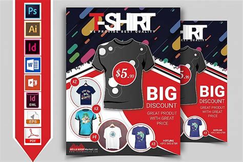 T Shirt Promotional Flyer Vol 01 375843 Flyers Design Bundles In