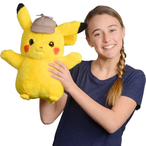 Boneco de Pelúcia Pokémon Detective Pikachu em Tamanho Real 40 cm