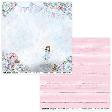 Papier Do Scrapbookingu 30x30 ScrapAndMe Kolekcja Beauties 07 08