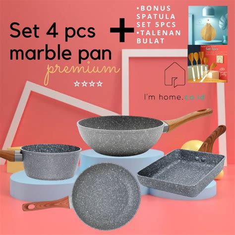 Jual Peralatan Rumah Tangga Set Pcs Wok Pan Fry Pan Panci Granit