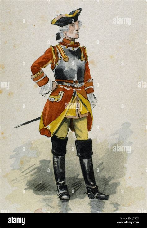 Spain Military Uniforms 18th Century Soldier Of The Regiment Of The