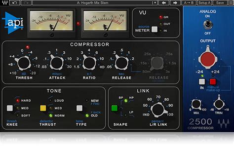 Caracteristicas Del Compresor Plugin API 2500 De Waves Para La Voz