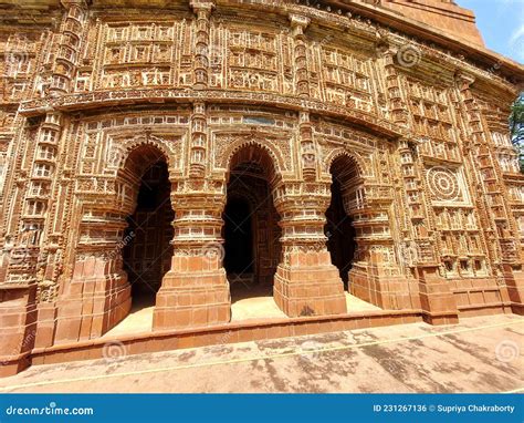 Ancient Temple Pancharatna Gobinda Mandir Made Of Terracotta In