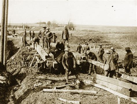 Royal Engineers Bridging A Stream 1917 C Online Collection