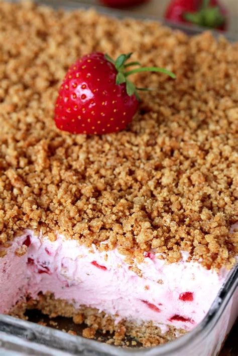 Easy Frozen Strawberry Dessert Refreshing Creamy Frozen Dessert