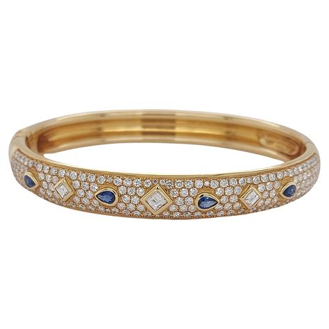 Cartier Panther Sapphire Diamond Bracelet C1980 At 1stDibs