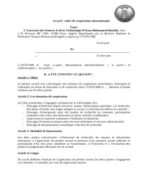 Signature De Deux Accords De Coopration Entre Les Doc Template