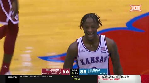 Oklahoma Vs Kansas Mens Basketball Highlights Youtube