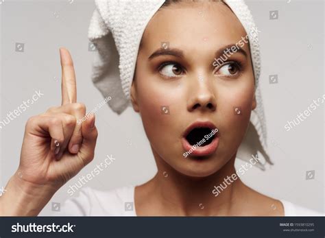 Beautiful Woman Naked Shoulders Clean Skin Stock Photo 1593810295 Shutterstock